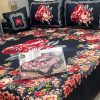 3D Panel Crystal Cotton Bedsheet Set 28 – King Size Bedding in Pakistan