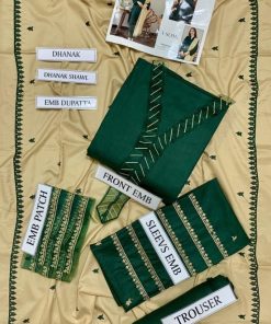Aisling AS-584 | 3 Piece Unstitched Dhanak Winter Suit – Graceful Winter Fashion