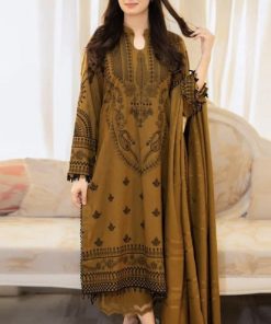 Aisling AS-592 3-Piece Dhanak Embroidered Winter Suit – Elegant Winter Wear for Women