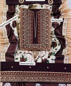 Aisling AS-580 | 3 Piece Unstitched Dhanak Winter Suit – Luxury & Elegance for the Season
