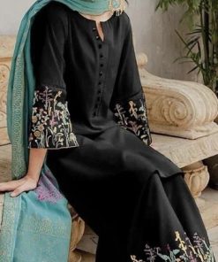 Aisling AS-581 Dhanak 3 Piece Unstitched Winter Suit with Embroidery and Wool Shawl
