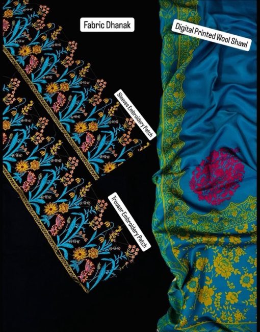 Aisling AS-581 | 3 Piece Unstitched Dhanak Winter Suit – Style & Comfort Combined