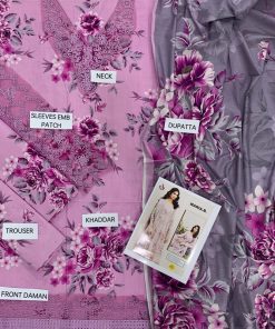 Iznik IZ-589 | 3 Piece Winter Khaddar Unstitched Suit with Embroidery and Printed Shawl