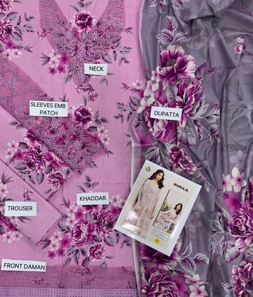 Iznik IZ-589 | 3 Piece Winter Khaddar Unstitched Suit with Embroidery and Printed Shawl