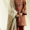 CoCo by Zara Shahjahan CZS-587 Premium Dhanak 3 Piece Unstitched Winter Suit with Digital Wool Shawl