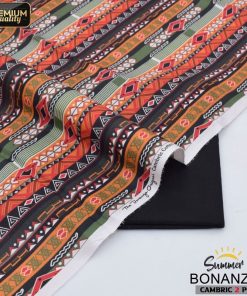 Women’s Unstitched Cambric Cotton 2-Piece Suit by Bonanza Satrangi
