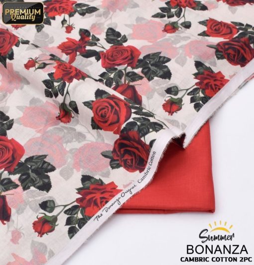 Women’s Summer Collection 2-Piece Cambric Cotton Suit Bonanza Satrangi