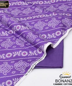 Women’s Unstitched Cambric Cotton 2-Piece Suit by Bonanza Satrangi