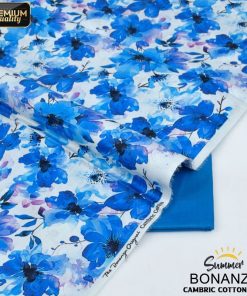 Elegant Women’s Unstitched Cambric Cotton Suit Bonanza Satrangi