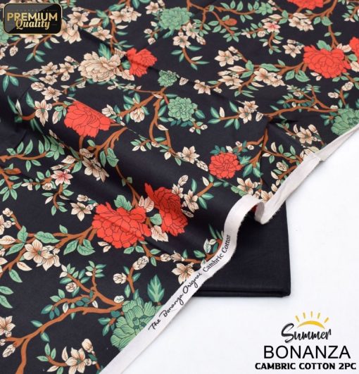 Bonanza Satrangi 2-Piece Summer Cambric Cotton Suit for Women