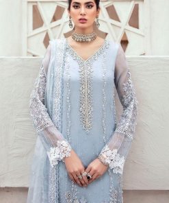 Mushq MQ-610 3 Piece Organza Suit with Heavy Adda Work and Embroidered Dupatta