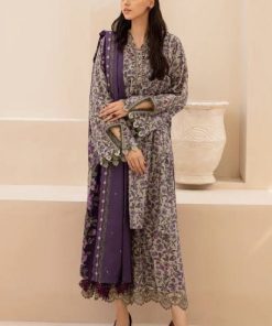 Baroque BR-45 3pc Winter Karandi Bana Dora Suit with Digital Print