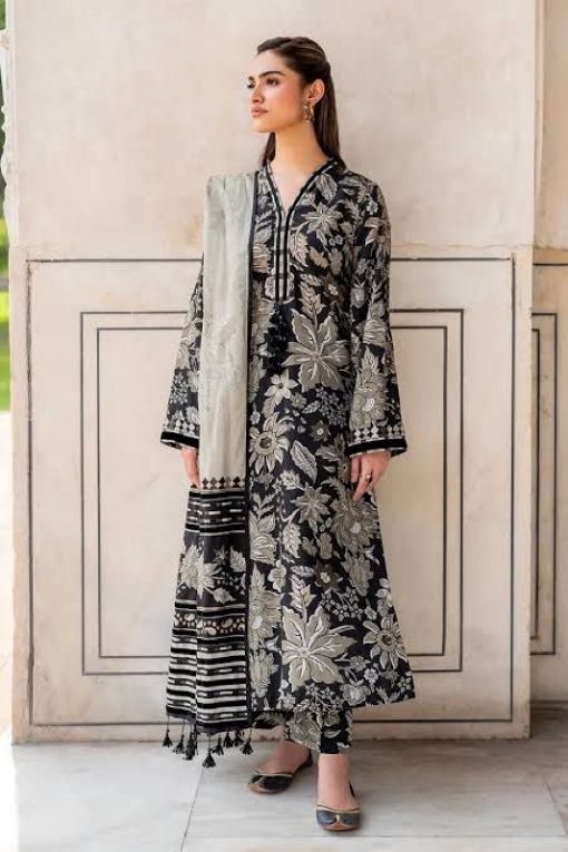 Baroque BR-47 Winter Karandi Bana Dora Digital Printed 3 Piece Suit