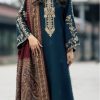 IZEL IZ-601 Dhanak Winter Suit with Heavy Embroidery and Digital Wool Shawl