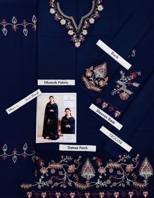 ZARA SHAHJAHAN ZS-606 | 3 PIECE DHANAK WINTER SUIT