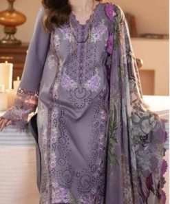 Zara Shahjahan ZS-605 3 Piece Dhanak Winter Suit with Heavy Embroidery and Digital Wool Shawl