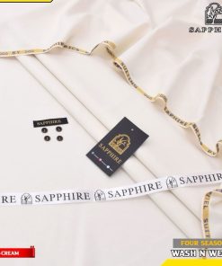 Sapphire Men Unstitched Wash and Wear Suit with Sapphire packaging