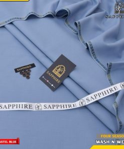 Sapphire Men Unstitched Wash and Wear Suit with button card