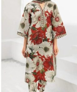 Premium Khaddar 3 Piece Digital Printed Fabric Winter Dress  