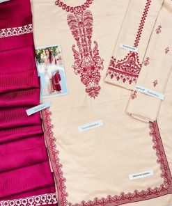 The Khaadi KH-608 | 3 Piece Dhanak Winter Embroidered Suit is more than just winter wear