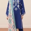 Sapphire SP-616 premium dhanak 3 piece embroidered winter suit with digital wool shawl, full embroidery front and sleeves, and dyed back.