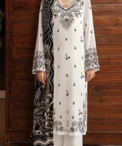AF-618 premium dhanak winter embroidered suit with digital wool shawl