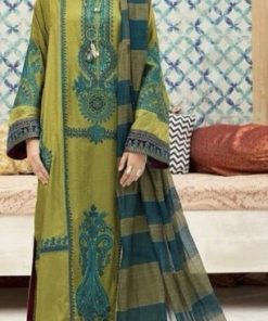 Maria B MB-624 Premium Dhanak suit with digital wool shawl and heavy embroidery
