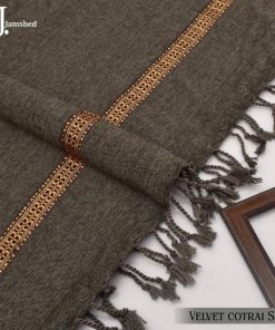 J. Branded Velvet Shawl with Bag and Tag