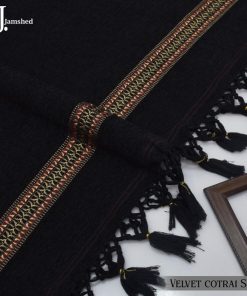 Luxury Men’s Velvet Shawl with Tassel Design