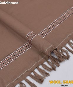 Gul Ahmed Brown Wool Shawl for Men – Elegant Winter Fashion