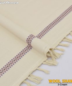 Gul Ahmed Cream Wool Shawl for Men – Elegant Winter Fashion