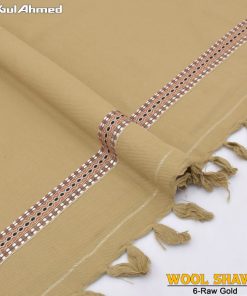 Gul Ahmed Raw Gold Wool Shawl – Men’s Premium Winter Luxury