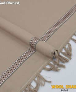 Gul Ahmed Buff Wool Shawl for Men – Elegant Winter Style
