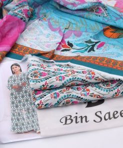Stylish 3-piece khaddar suit with winter-friendly fabric and modern digital designs  