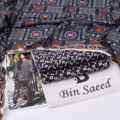 Elegant women’s khaddar winter suit with stylish digital shirt and dupatta  
