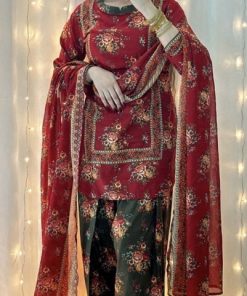 Digital printed khaddar suit for winter with premium quality and comfort  