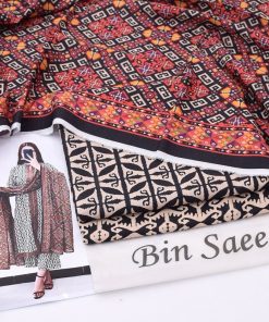 Premium ladies khaddar suit with digital printed shirt, printed dupatta and plain trouser  