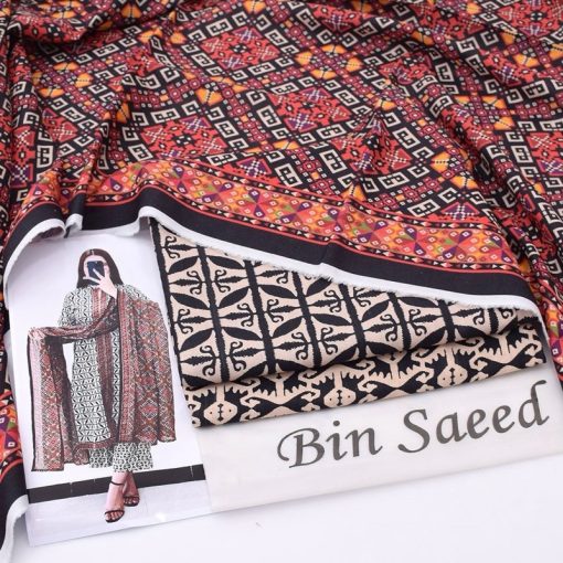 Premium ladies khaddar suit with digital printed shirt, printed dupatta and plain trouser  