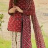Premium digital print winter wear khaddar suit with plain dyed trouser  