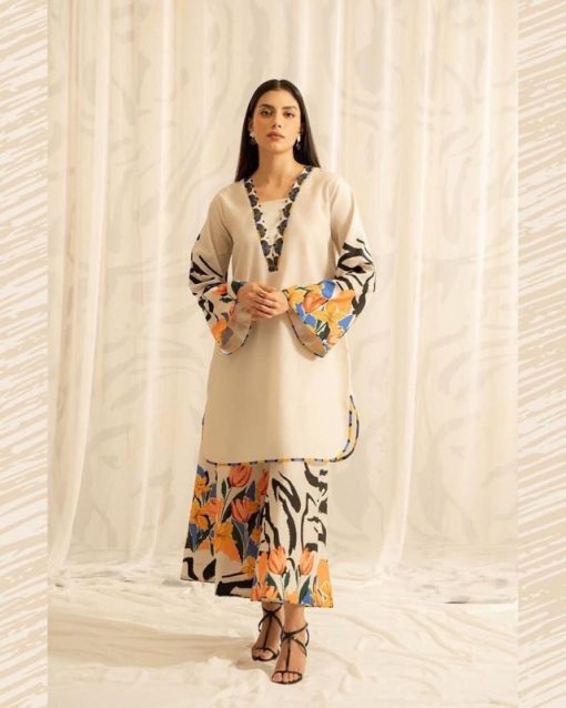 Nishat NT-978 Silk 3 Piece Suit with Tie & Die Digital Printed Dupatta in Shamooz Silk