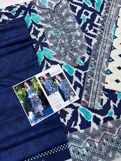 The Baroque BR-631 3 Piece Winter Khaddar Embroidered Suit is an essential addition to your seasonal wardrobe. With luxury digital prints, embroidered patches, and premium khaddar fabric, it ensures timeless beauty and comfort. Whether you’re attending a winter celebration or enjoying a casual day out, BR-631 guarantees sophistication in every setting.