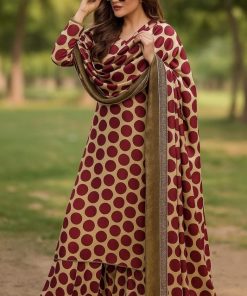 Nishat NT-979 Silk 3 Piece Suit with Tie & Die Digital Printed Dupatta in Shamooz Silk