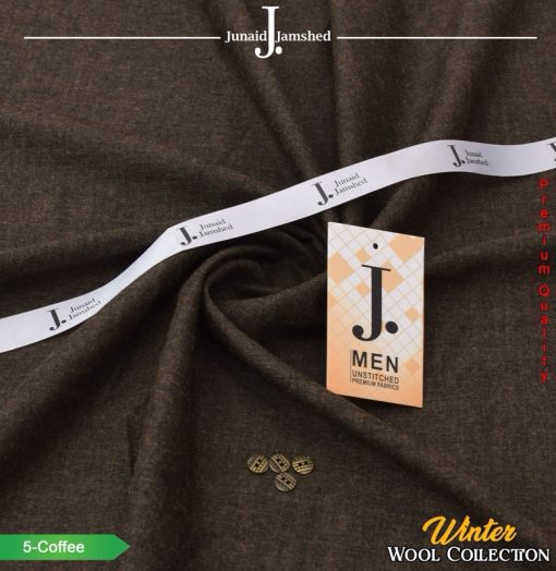 J. Wool men’s unstitched suit coffee color winter fabric 4-meter cutting