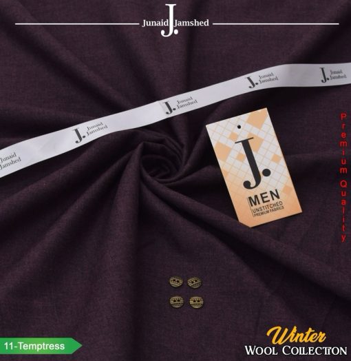 J. Wool men’s unstitched suit temptress color winter fabric 4-meter cutting
