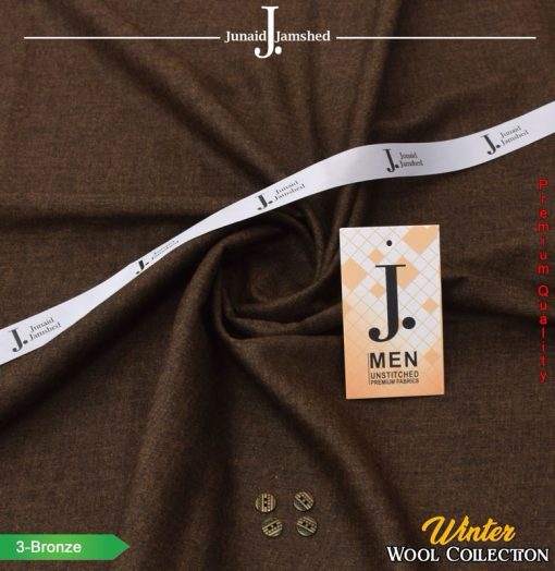 J. Wool men’s unstitched suit bronze color winter fabric 4-meter cutting
