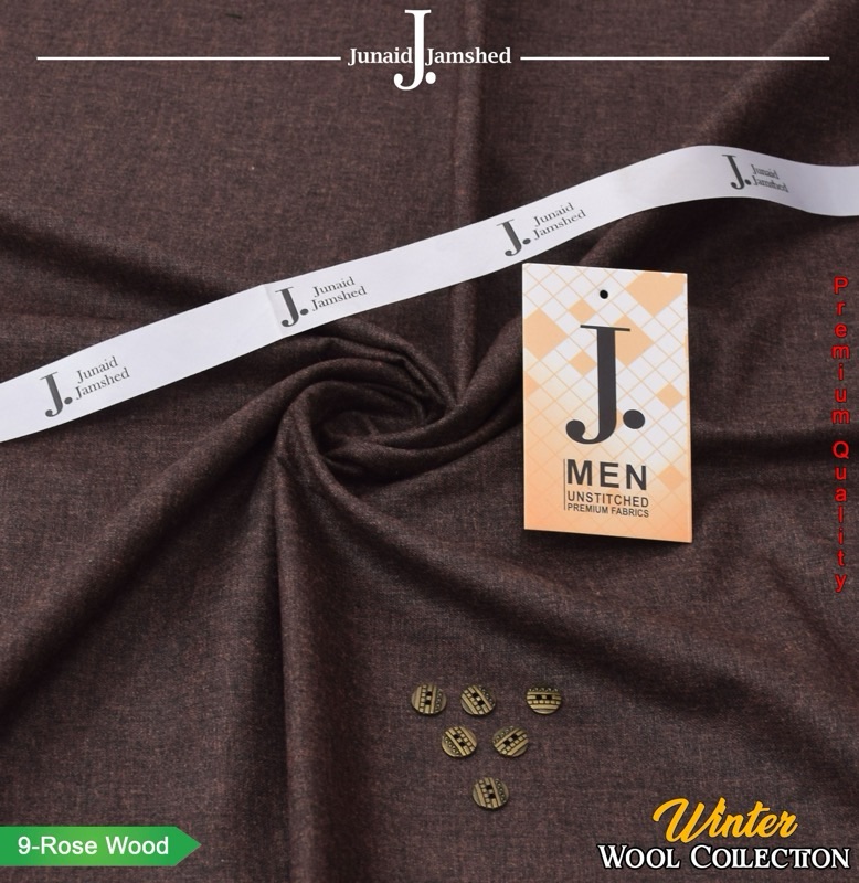 J. Wool men’s unstitched suit rosewood color premium winter fabric 4-meter cutting