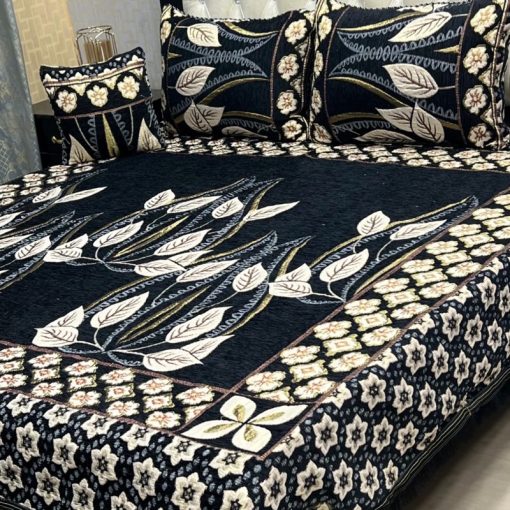 Luxurious Jacquard Velvet King Size Bed Sheet Design 45 4-piece set for winter bedding