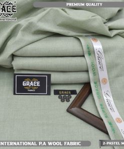Grace Men Winter Unstitched Suit in Pastel Mint color made from premium P.A Wool