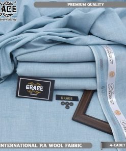 Grace Men Winter Unstitched Suit in Cadet color made from premium P.A Wool