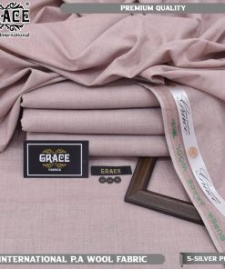 Grace Men Winter Unstitched Suit in Pink color made from premium P.A Wool
